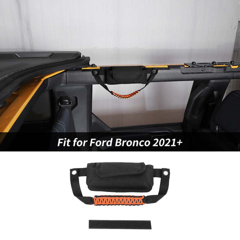 Rear Top Roll Bar Grab Handle Storage Bag Pocket For Ford Bronco 2021+ Accessories | CheroCar