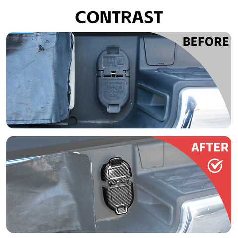 For 10+ Dodge Ram/14-21 Chevy Silverado/Colorado/Ford 09-19 F150/21+ Bronco/14-20 GMC Sierra/CANYON Trailer Power Socket Trim