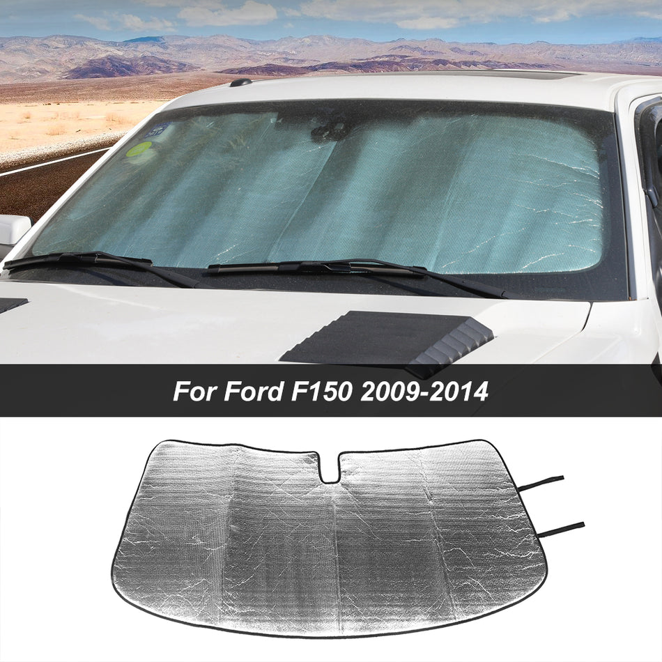 For 2009-2014 Ford F150 Front Window Sun Shade Foldable Sun Visor