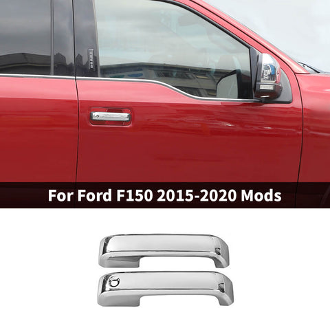 For 2015-2020 Ford F150 Exterior Car Door Handle Shell Cover Trim (2 pcs)