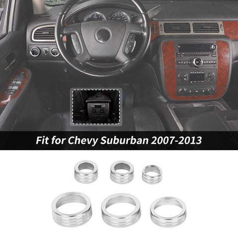 Console Switch Adjust Knob Trim Ring For Chevy Suburban/Silverado/Avalanche/Tahoe/YUKON 2007-2013 Accessories | CheroCar