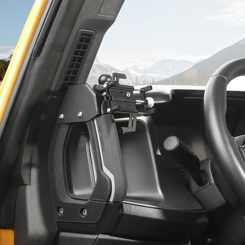 For 2021+ Ford Bronco  Multifunction A Pillar Handle Cell Phone Holder Mount