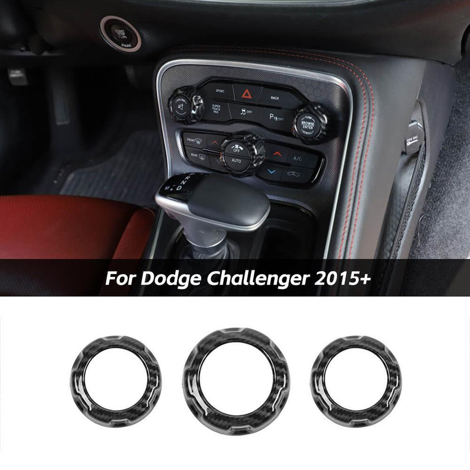 For 2015+ Dodge Challenger & 2011+ Charger & 2012-2017 Ram & 2016-2020 Durango & 2011+ 300C Air Conditioning Switch Trim Ring Cover
