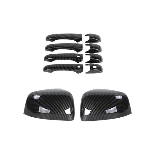 For 2011-2020 Dodge Durango Car Door Handle Rearview Mirror Shell Trim Cover Kit
