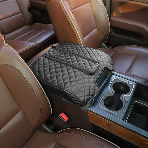 For 2014-2017 Chevy Silverado/GMC-SIERRA/Suburban/Tahoe/GMC-YUKON Interior Center Console Armrest Box Pad Trim Cover