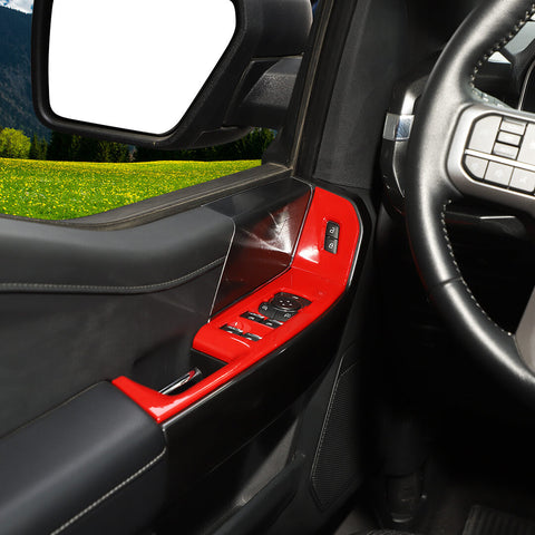 For 2021+ Ford F150 Interior Front Door Window Lift Switch Panel Trim Cover