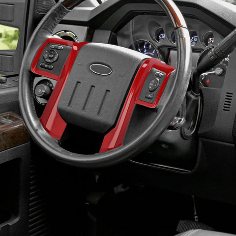 For 2008-2016 Ford F250/F350/F450/F550 Interior Steering Wheel Cover Trim