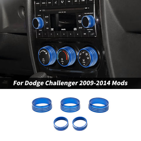 For 2009-2014 Dodge Challenger Air Conditioner & CD Switch Knob Trim Ring
