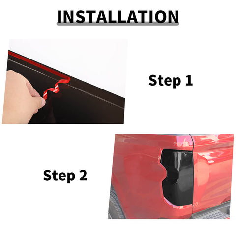 For 2023+ Chevy Colorado Smoked Black Rear Taillight Light Lamp Cover Trim