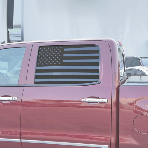 Car Rear Window Trim Stickers For Chevy Silverado/GMC Sierra 2014-2017 American flag Accessories | CheroCar