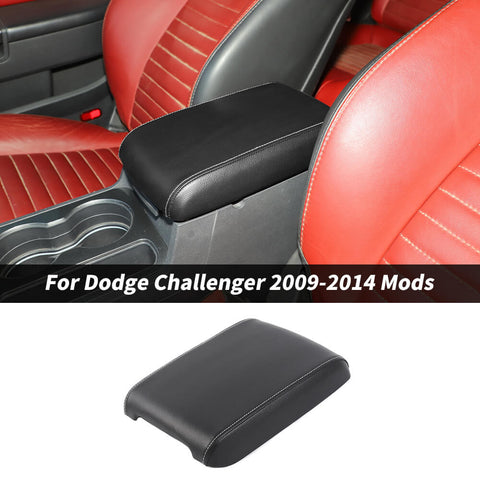 For 2009-2014 Dodge Challenger Leather Center Console Armrest Box Panel Trim Cover