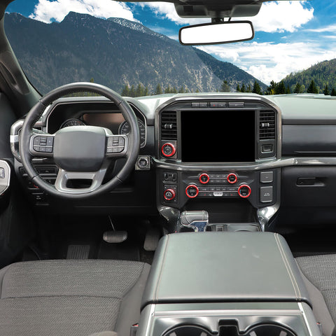 For 2021+ Ford F 150 Air Conditioner Headlight 4WD Trailer Switch Knob Tring Ring Kit