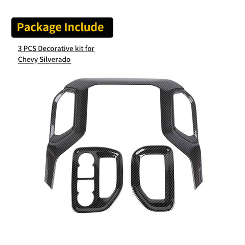 For 2019-2021 Chevy Silverado/ GMC-SIERRA Inner Center Console Dashboard Air Vent Trim Cover Kit