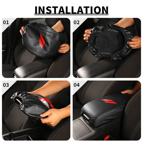 For 2011+ Dodge Charger/300C Console Armrest Box Cover Leather Pad Cover Cushion