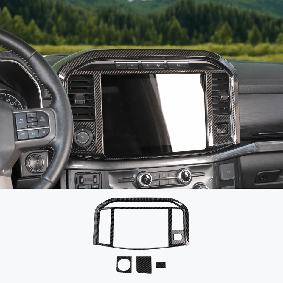 For 2021+ Ford F150 Center Console GPS Navigation Panel Trim Frame