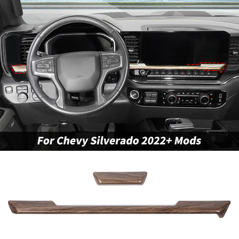 For 2022+ Chevy Silverado Interior Center Console Dash Panel Trim Overlay