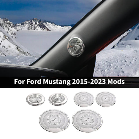 For 2015-2023 Ford Mustang Door A-pillar Speaker Panel Cover Trim Accessories