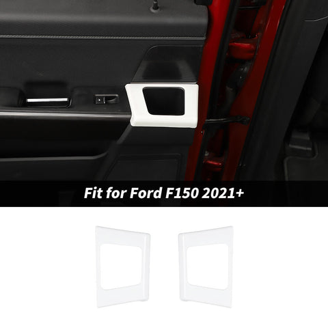 For 2021+ Ford F150 Rear Door Storage Compartment Trim Cover Decor Bezel