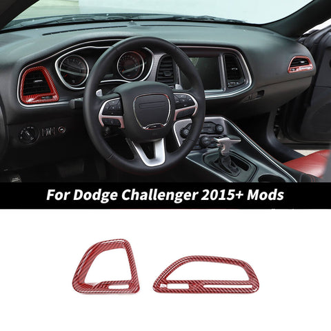 For 2015+ Dodge Challenger Dashboard Side Air Vent Outlet Cover Trim