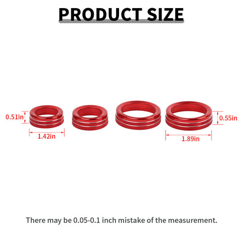 For 2021+ Ford F150 Interior Center Console Air Conditioner Audio Volume Switch Knob Trim