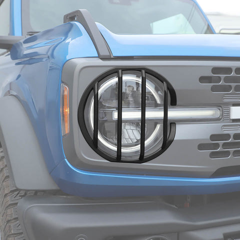 For 2021+ Ford Bronco Front Headlight Light Lamp Trim Guard Cover Frame