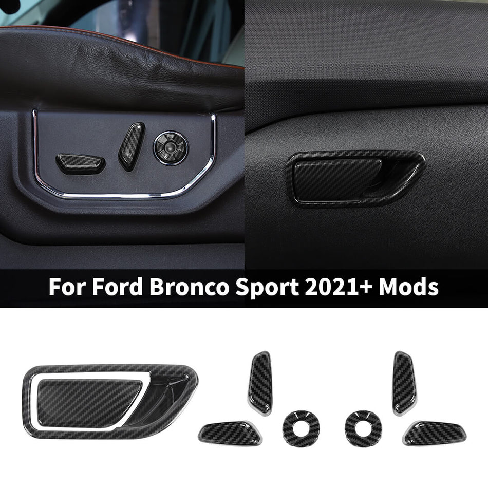 For 2021+ Ford Bronco Sport Interior Co-pilot Storage Handle Seat Adjust Trim Cover (8 pcs)