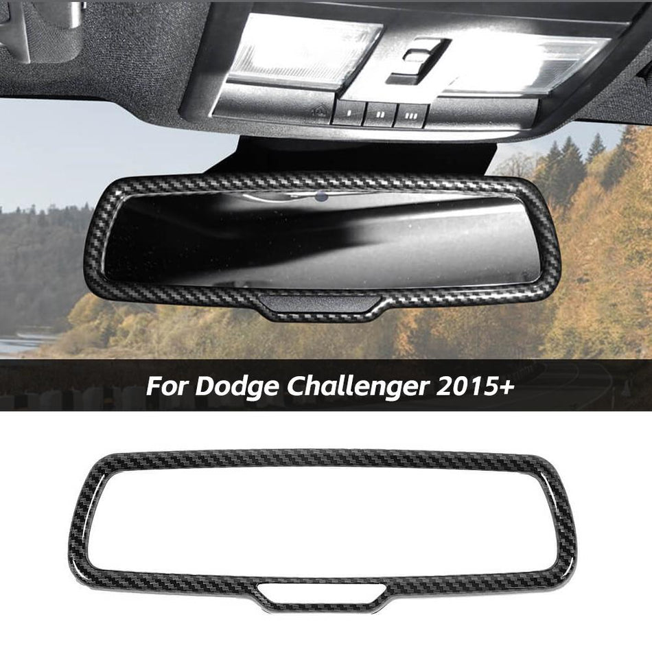 For 2015+ Dodge Challenger & 2011+ Charger & 2010-17 Ram & 2011-2023 Durango Interior Rearview Mirror Cover Trim Bezel