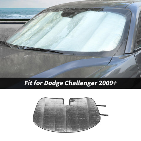 For 2009+ Dodge Challenger Front Windshield Sun Visor Shade Heat Protect