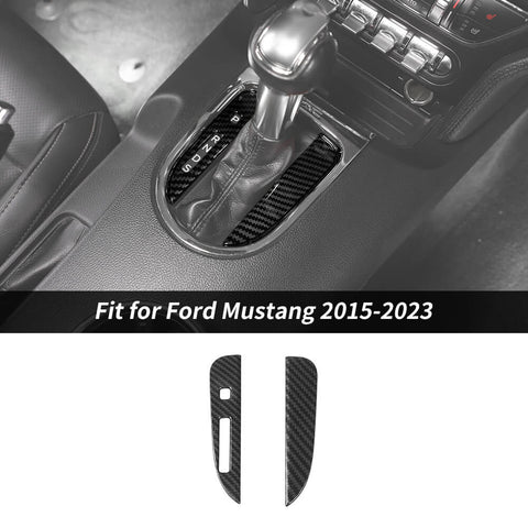 For 2015-2023 Ford Mustang Central Gear Shift Box Panel Trim Cover Decor Bezels