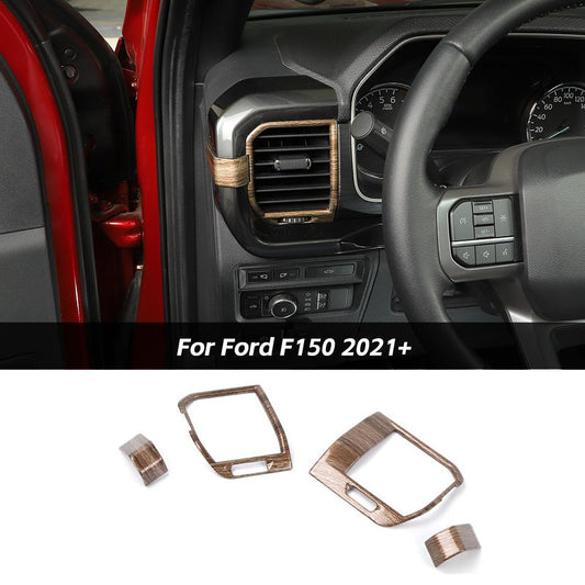 Center Console Side Air Vent AC Outlet Cover Trim Decor For Ford F150 2021+ Accessories | CheroCar