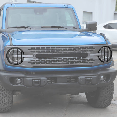 For 2021+ Ford Bronco Front Headlight Light Lamp Trim Guard Cover Frame