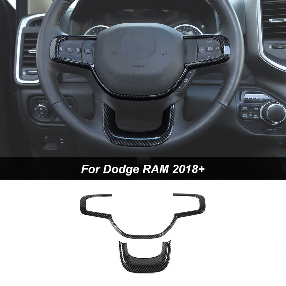 For 2018+ Dodge Ram 1500 & 2500 DT Steering Wheel Trim Cover Bezels