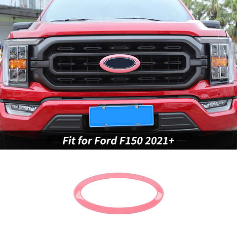 Front Grille Logo Emblem Badge Ring Trim For Ford F150 2021+ Accessories (no Camera) ｜CheroCar