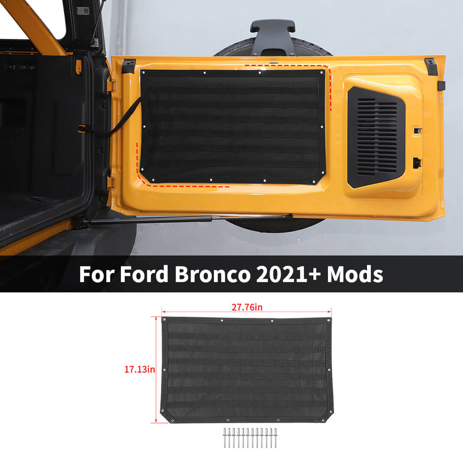For 2021+ Ford Bronco Rear Tailgate Storage Bag Multitool Kit Organizer Pocket Accessories