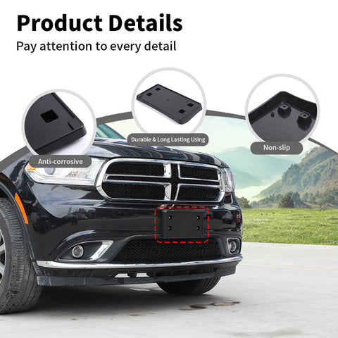 For 2014-2020 Dodge Durango Front License Plate Bracket Panel Bezel