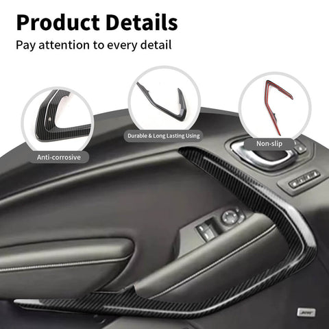 For 2016+ Chevy Camaro Inner Car Door V-Shape Cover Trim Strip