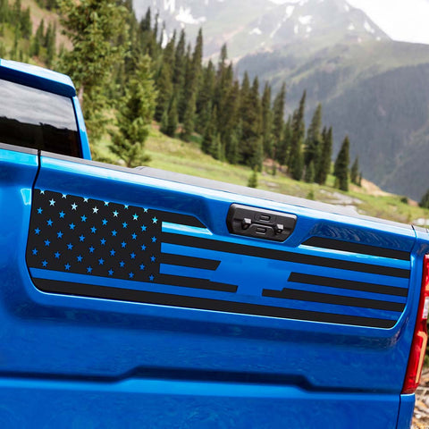 American Flag Truck Tailgate Vinyl Decal USA Sticker For Chevy Silverado 2019+ Accessories | CheroCar