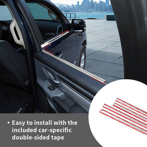 For 2018+ Dodge RAM 1500 Car Window Sills Decor Bars Trims Strip Moldings