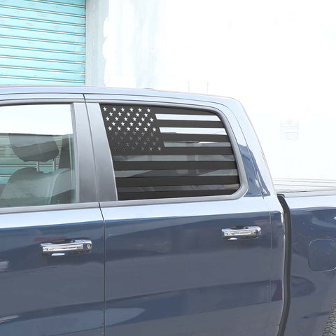 Rear Triangular Window Glass Sticker Cover For Dodge Ram 1500 2018+ US Flag Accessories | CheroCar