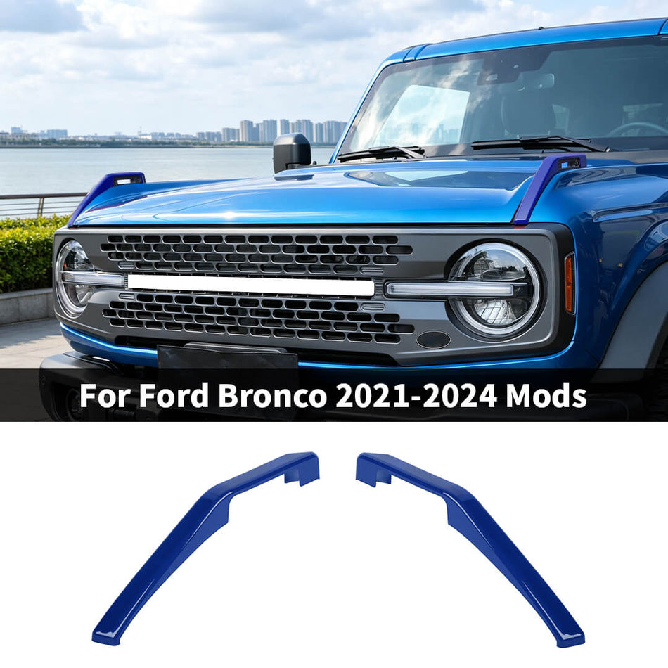 For 2021-2024 Ford Bronco Front Engine Hood Hinge Cover Trim
