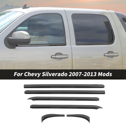 For 2007-2013 Chevy Avalanche/Suburban/Tahoe/Silverado/GMC-YUKON/SIERRA Car Body Window Sill Trim Strips Cover