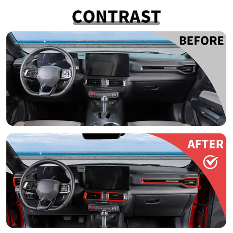 For 2024+ Ford Mustang 4 x Car Center Console Air Conditioning Vent Decor Cover Trim