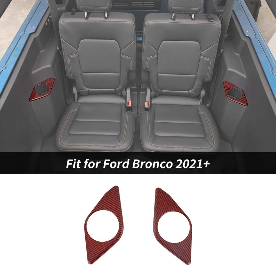 For 2021+ Ford Bronco 2-Door Rear Side Cup Holder Panel Cover Trim Bezels