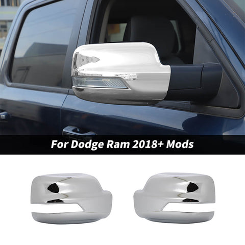 For 2018+ Dodge RAM Reverse Mirror Caps Shell Trim Cover