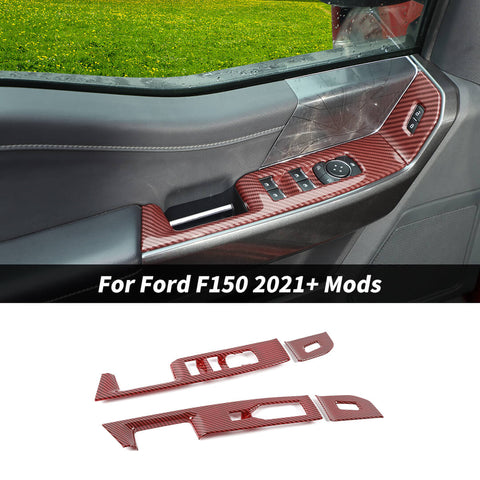 For 2021+ Ford F150 Interior Front Door Window Lift Switch Panel Trim Cover