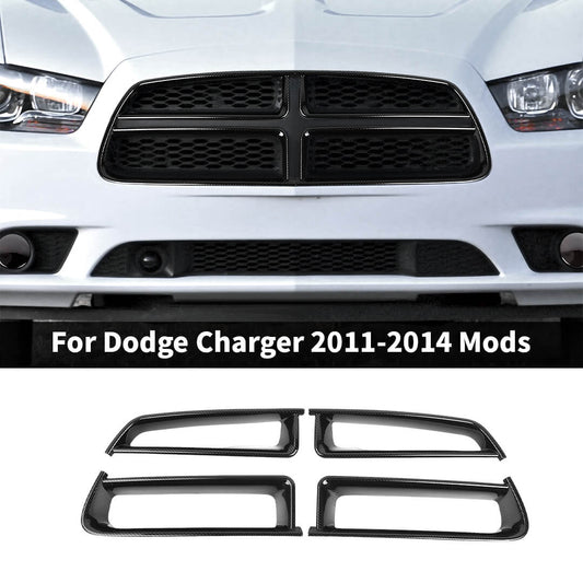 For 2011-2014 Dodge Charger Front Grille Middle Net Trim Ring Cover
