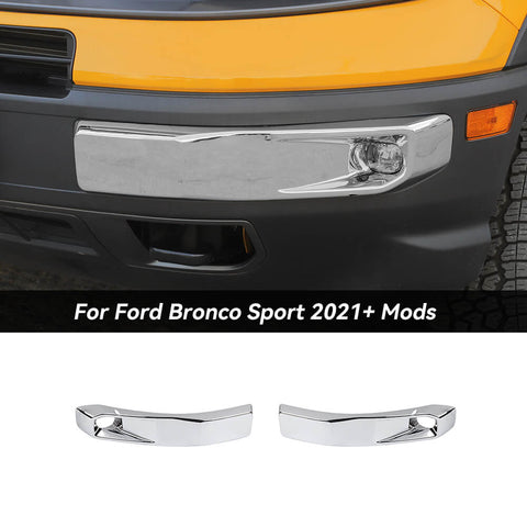 For 2021+ Ford Bronco Sport Front Bumper Fog Light Lamp Bezels Trim Cover
