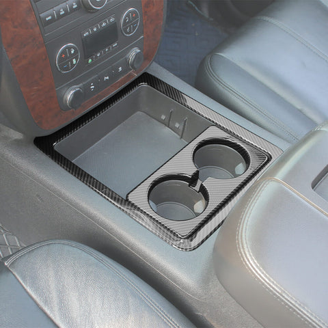 For 2007-2013 Chevy Avalanche/Tahoe/Suburban/GMC-YUKON/SIERRA Center Console Front Water Cup Holder Frame Decor Cover Trim Bezel