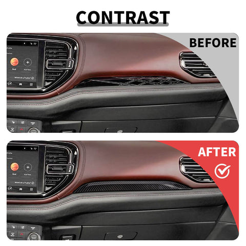 For 2011+ Dodge Durango Co-Pilot Center Console Dash Strip Trim Cover