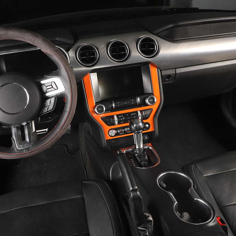 13 x Interior Center Console Trim Cover Kit For Ford Mustang 2015+ Orange Accessories | CheroCar